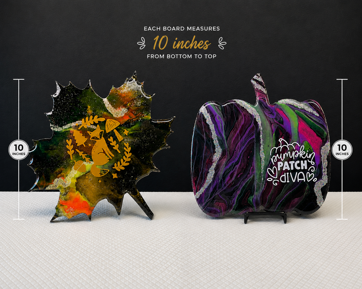 Girls’ Night Out: Fluid Art Pumpkin & Maple Leaf Boards