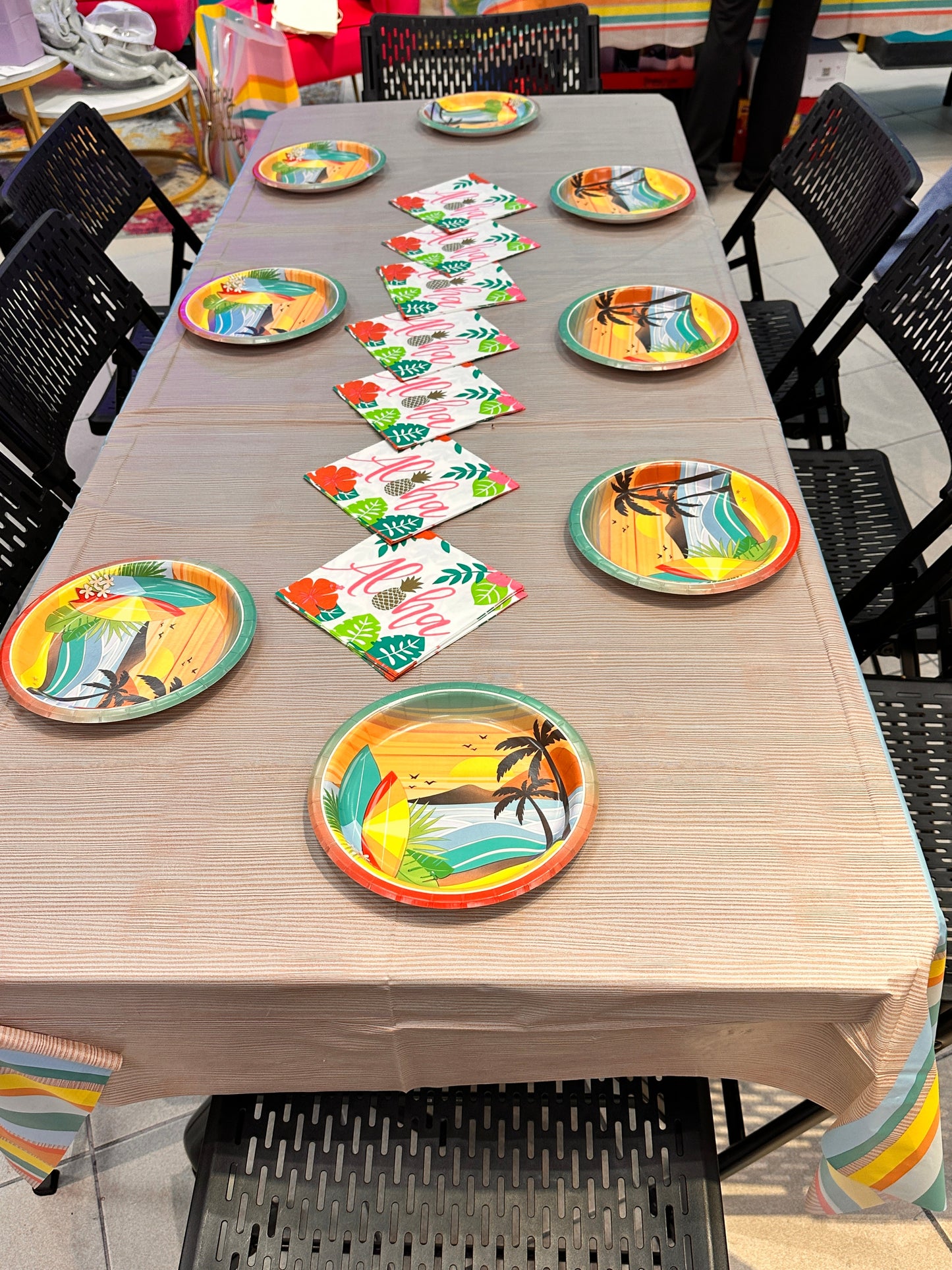 Birthday Party decor at Hawaii Fluid Art Pleasanton
