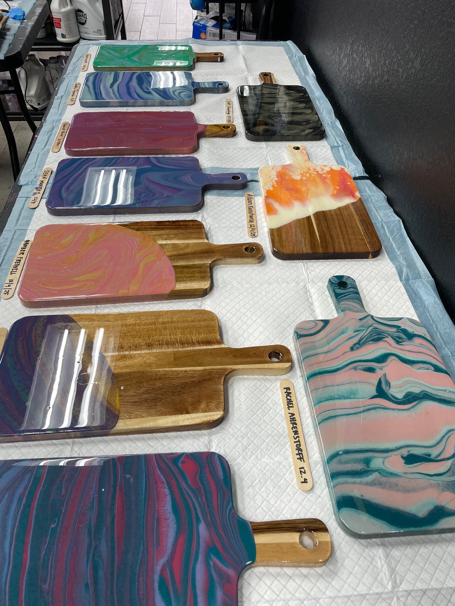 Girls Night Out: Fluid Art Charcuterie & Wine Glass Workshop