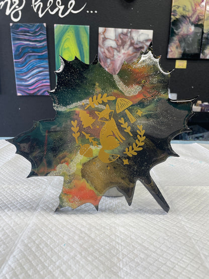 Girls’ Night Out: Fluid Art Pumpkin & Maple Leaf Boards
