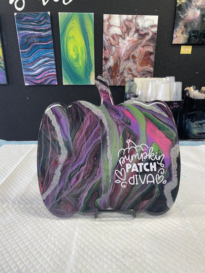 Girls’ Night Out: Fluid Art Pumpkin & Maple Leaf Boards