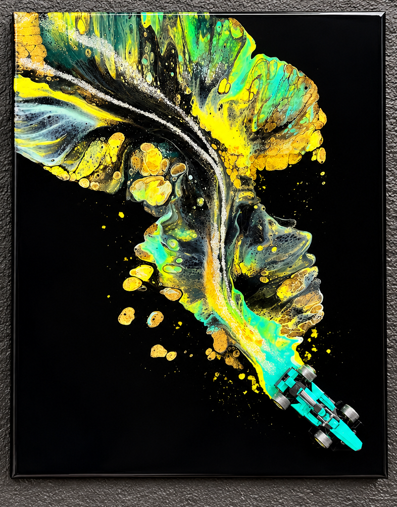 Race Car Fluid Art Experience 🏎️🎨